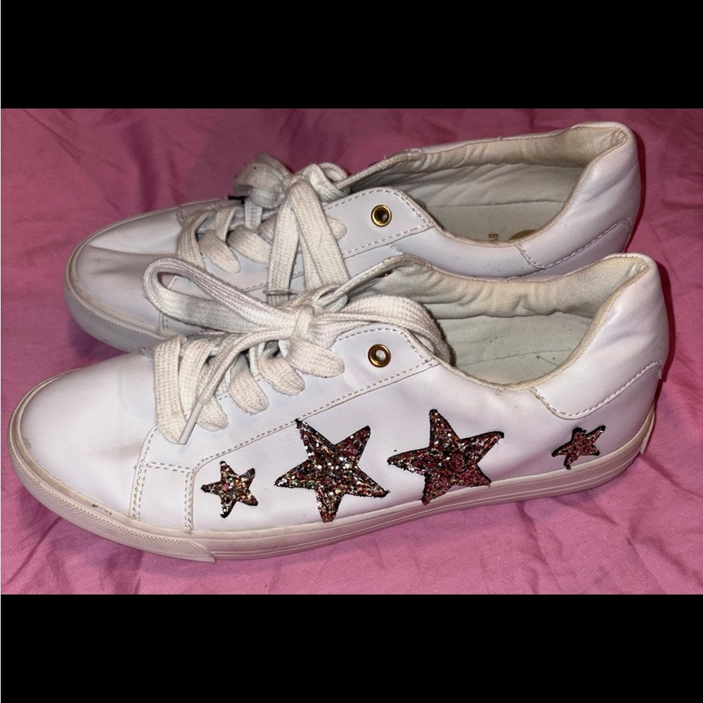 Guess Glitter Sparkle Bling Star Shoes Size 10M